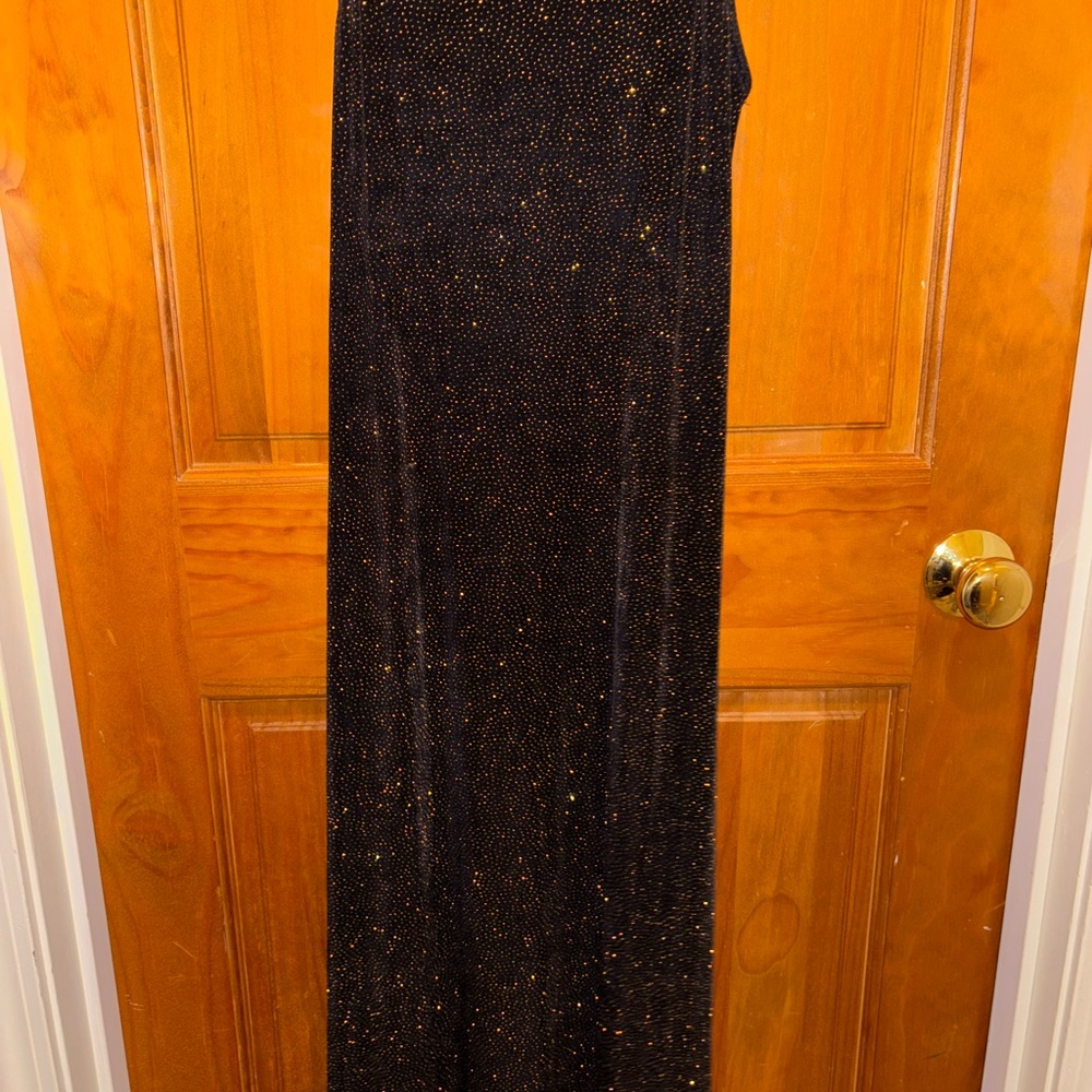 Vintage Bari Jay Maxi Dress Evening Gown Prom Black